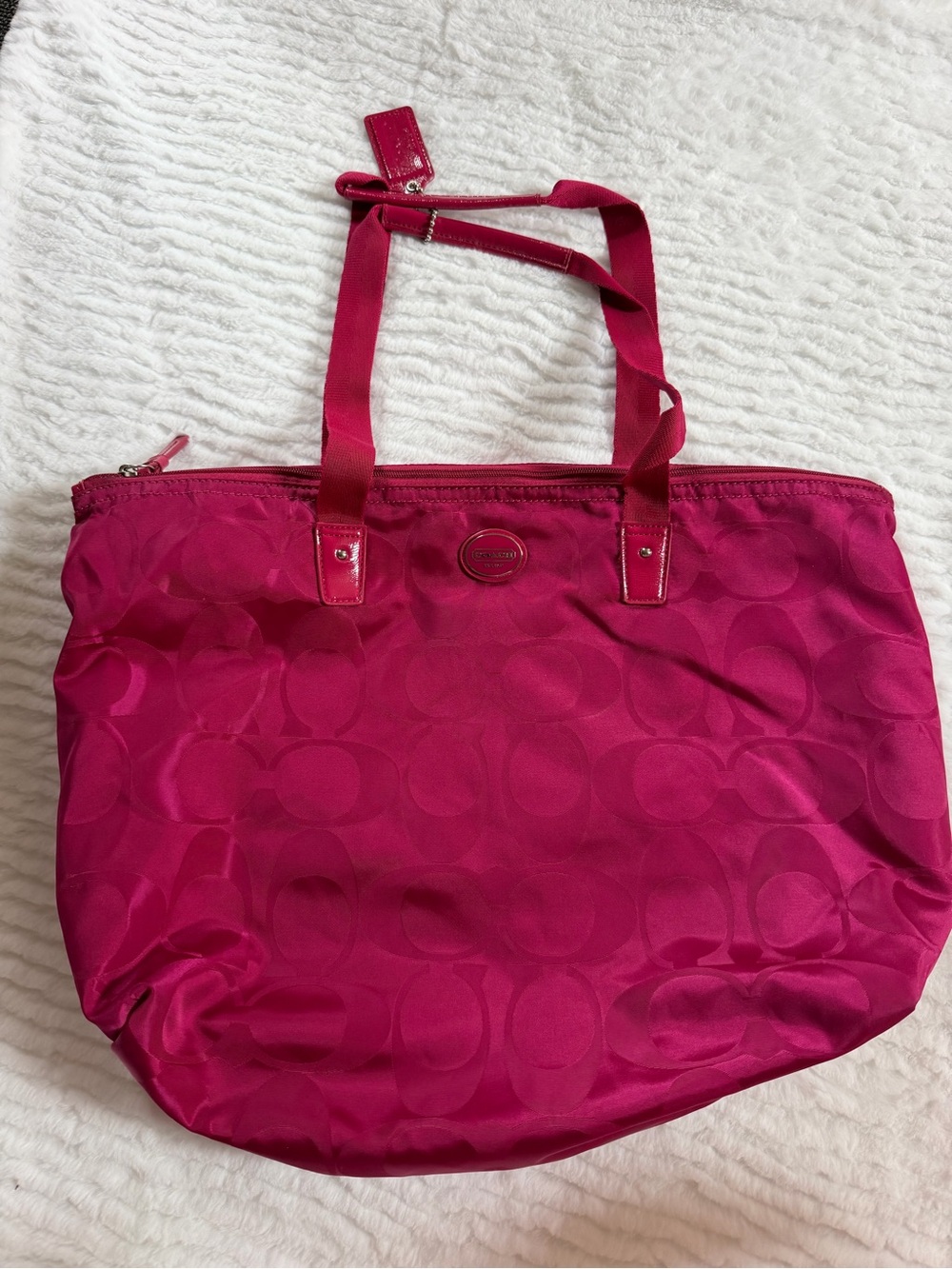 Coach Pink Signature Tote